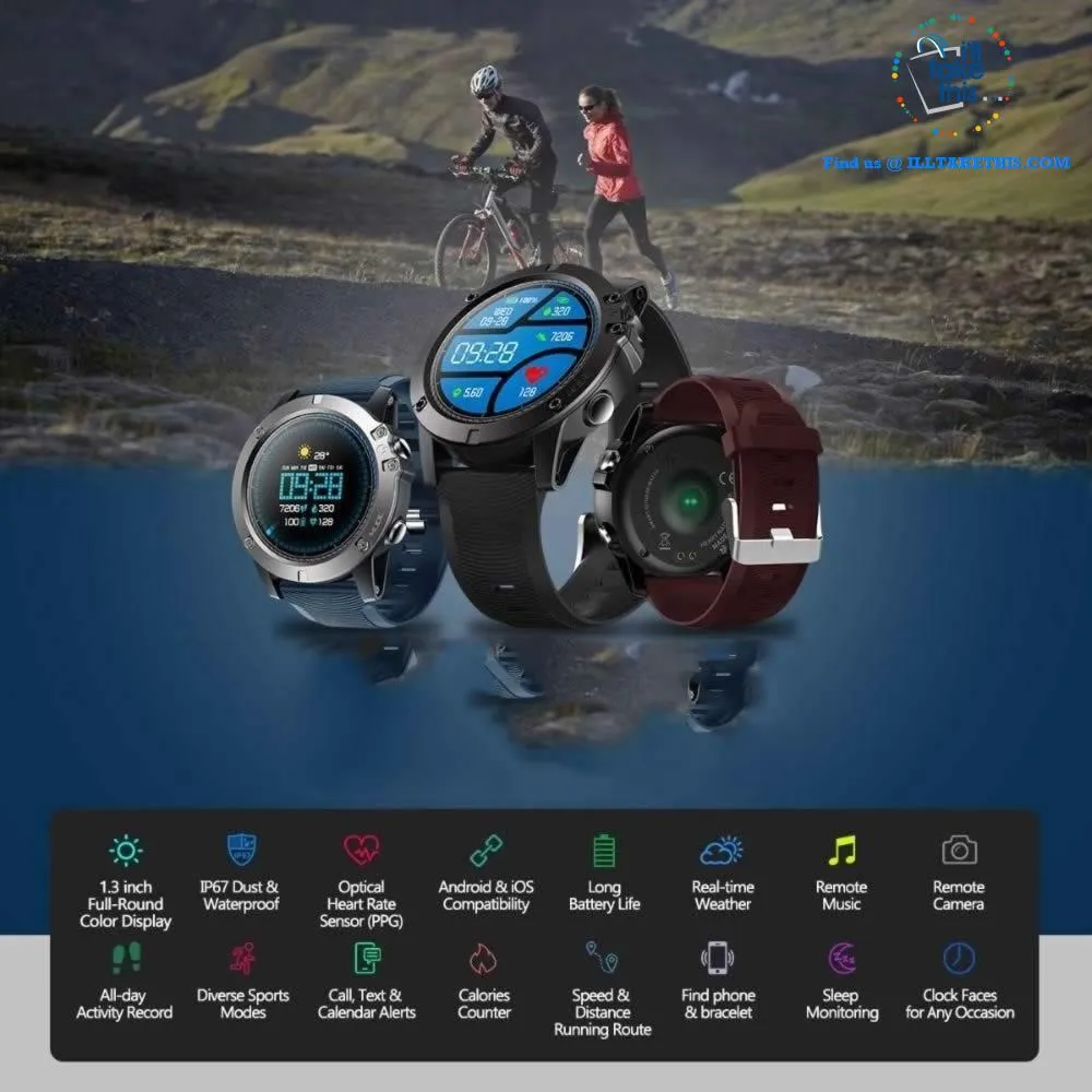 ⌚️ Smartwatch PRO 3 Color Touchscreen Display Sports Watch 50mm/1.3" Face, Suit iOS & Android Phones