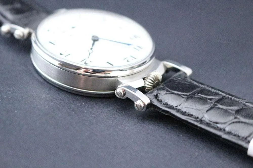 1910s Rolex Pocket Watch Movement Custom Wristwatch White Dial