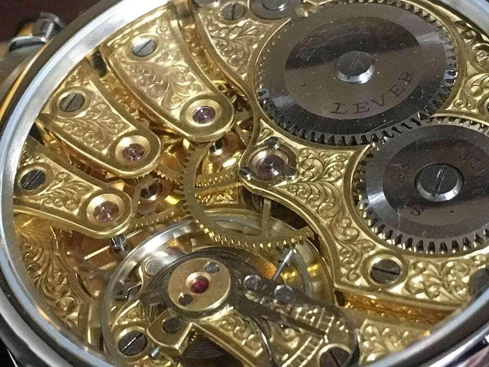 1910s Rolex Pocket Watch Movement Custom Wristwatch White Dial