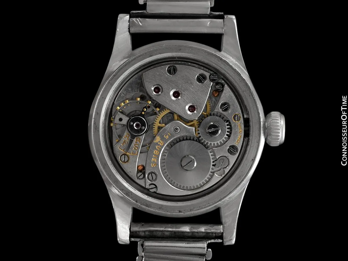 1939 Rolex Oyster Junior Sport Vintage Mens "Boys" Military Style Watch - Stainless Steel