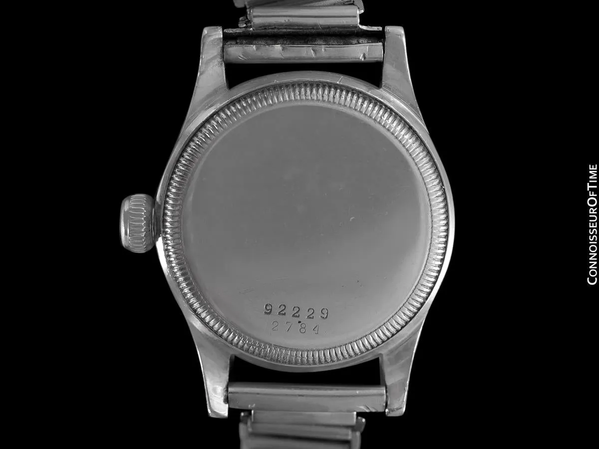 1939 Rolex Oyster Junior Sport Vintage Mens "Boys" Military Style Watch - Stainless Steel