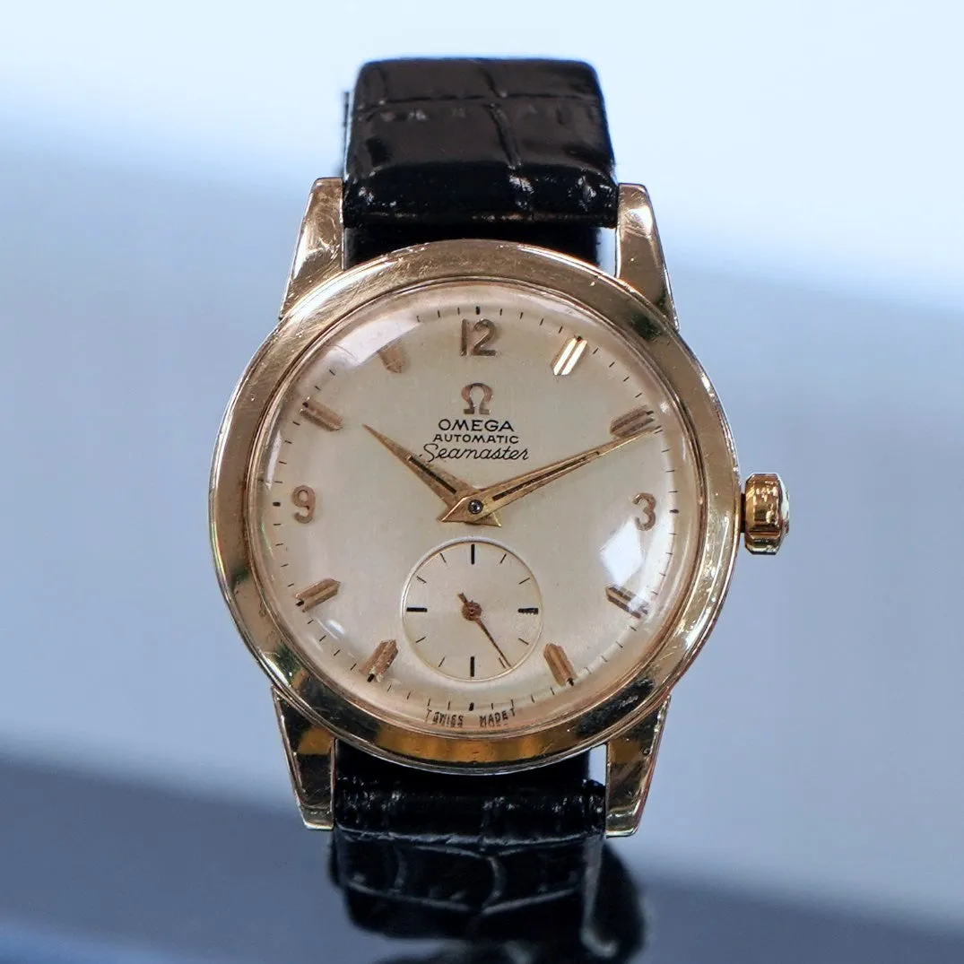 1957 OMEGA Seamaster Automatic Watch Ref. FX6249 Cal. 490 Wristwatch 14K G.F. - IN BOX