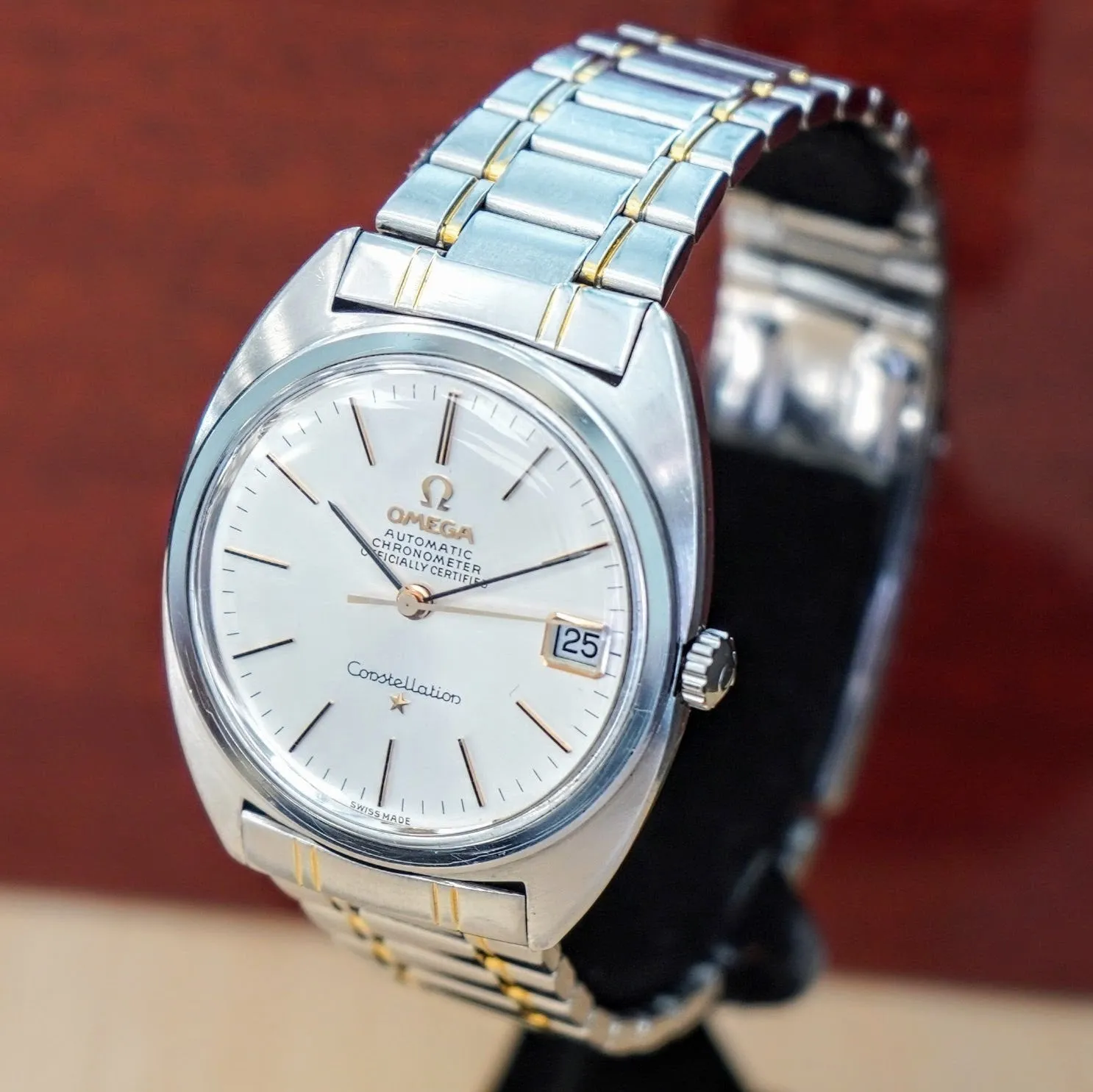 1967 OMEGA Constellation Automatic Watch Ref. 168.017 Cal. 564 Wristwatch ALL S.S. Original Bracelet - IN BOX!