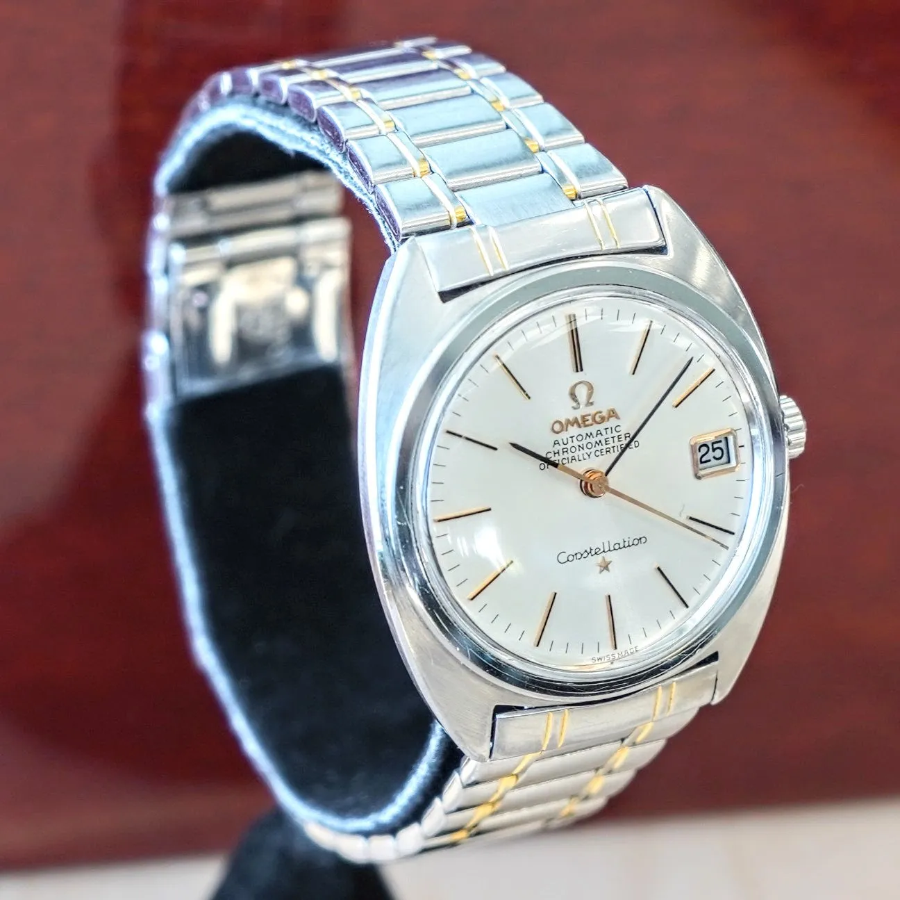 1967 OMEGA Constellation Automatic Watch Ref. 168.017 Cal. 564 Wristwatch ALL S.S. Original Bracelet - IN BOX!