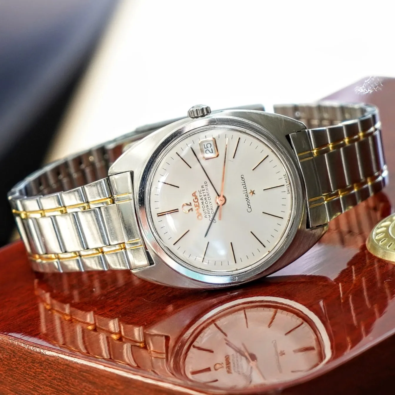 1967 OMEGA Constellation Automatic Watch Ref. 168.017 Cal. 564 Wristwatch ALL S.S. Original Bracelet - IN BOX!