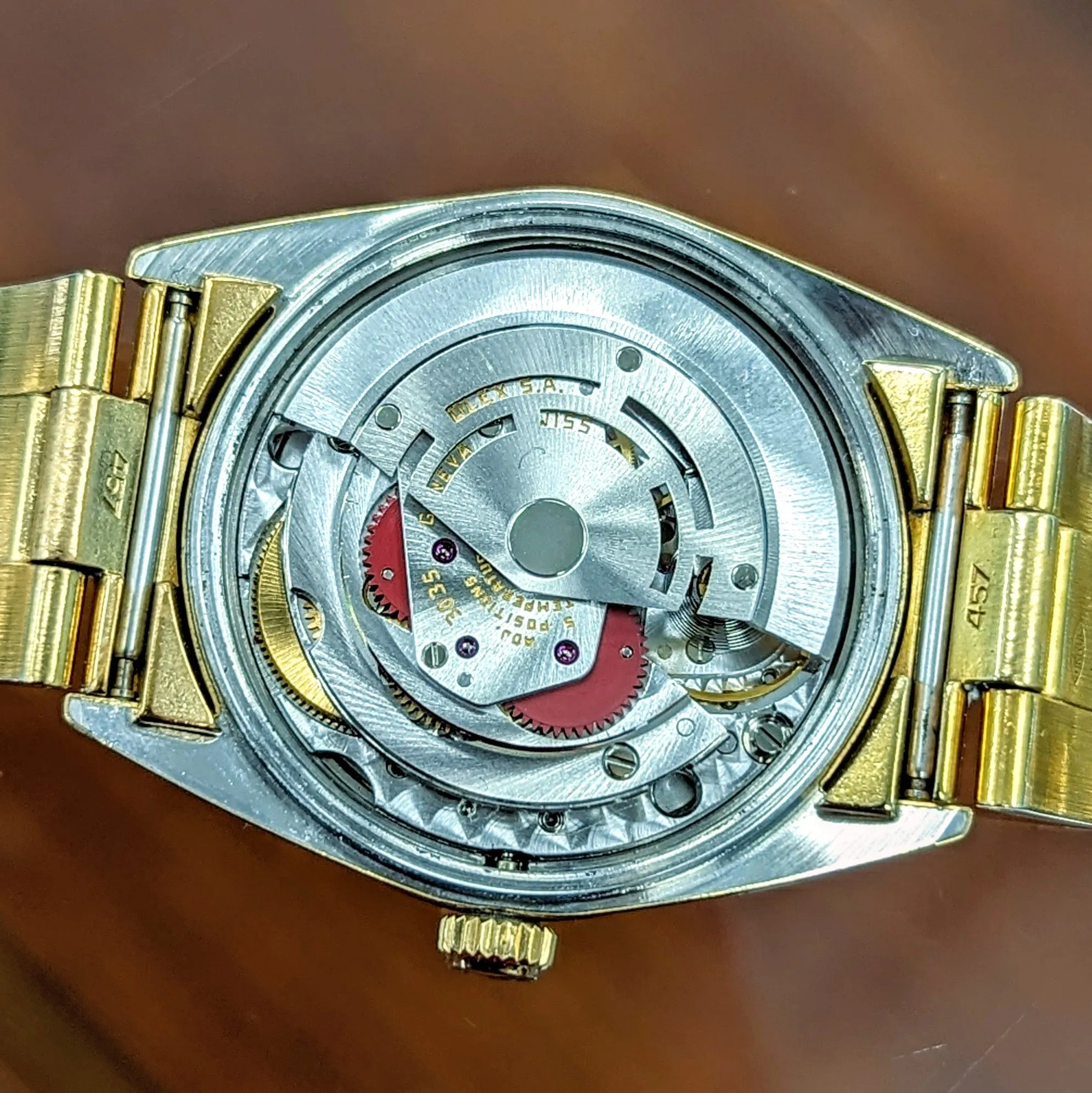 1985 ROLEX Oyster Perpetual Date 34mm Wristwatch Ref. 15505 Cal. 3035 27 Jewels Roman Numerals Dial Vintage Watch