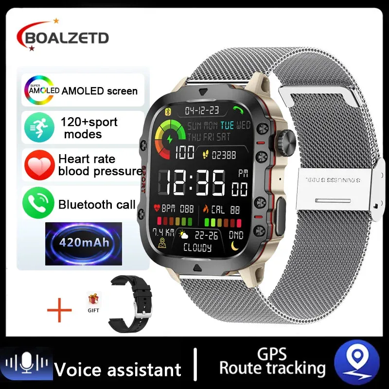 2025 New Xiaomi Military Smart Watch Men IP68 5ATM Outdoor Sports Fitness Tracker Health Monitor 1.96" BT Call Smartwatch