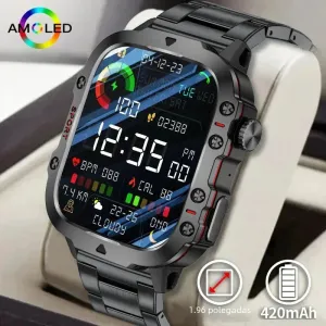 2025 New Xiaomi Military Smart Watch Men IP68 5ATM Outdoor Sports Fitness Tracker Health Monitor 1.96" BT Call Smartwatch