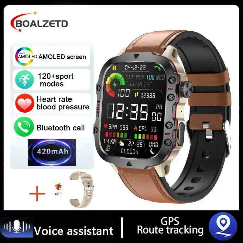 2025 New Xiaomi Military Smart Watch Men IP68 5ATM Outdoor Sports Fitness Tracker Health Monitor 1.96" BT Call Smartwatch