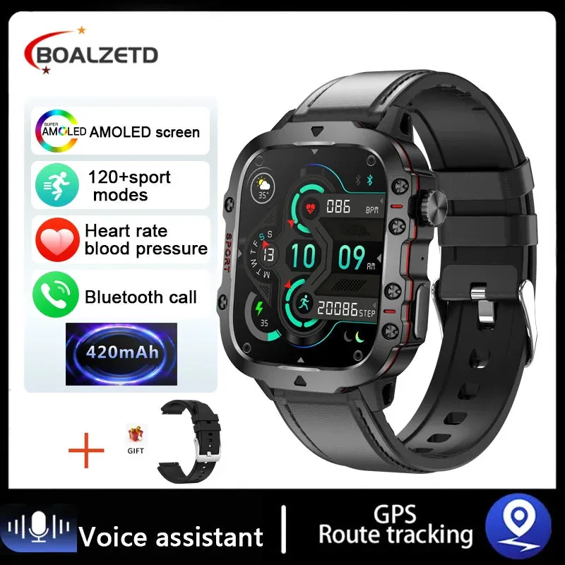 2025 New Xiaomi Military Smart Watch Men IP68 5ATM Outdoor Sports Fitness Tracker Health Monitor 1.96" BT Call Smartwatch