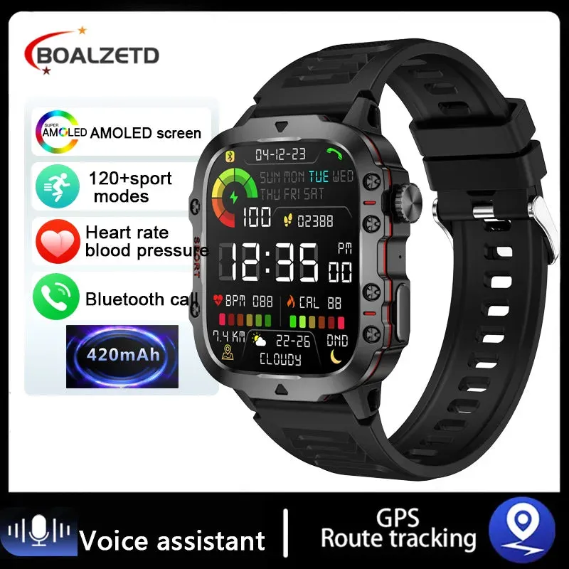 2025 New Xiaomi Military Smart Watch Men IP68 5ATM Outdoor Sports Fitness Tracker Health Monitor 1.96" BT Call Smartwatch