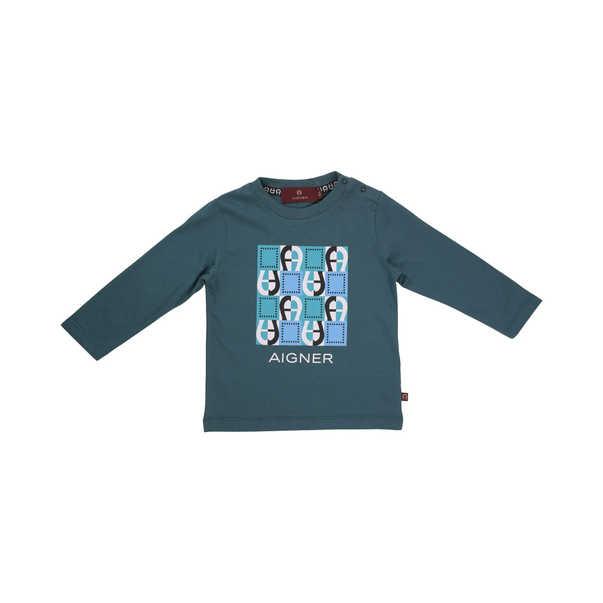 Aigner Kids Baby Boy's Green Long Sleeve T-Shirt