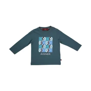 Aigner Kids Baby Boy's Green Long Sleeve T-Shirt