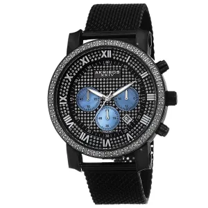Akribos Xxiv Black IP Stainless Steel Men's Watch AK713BK