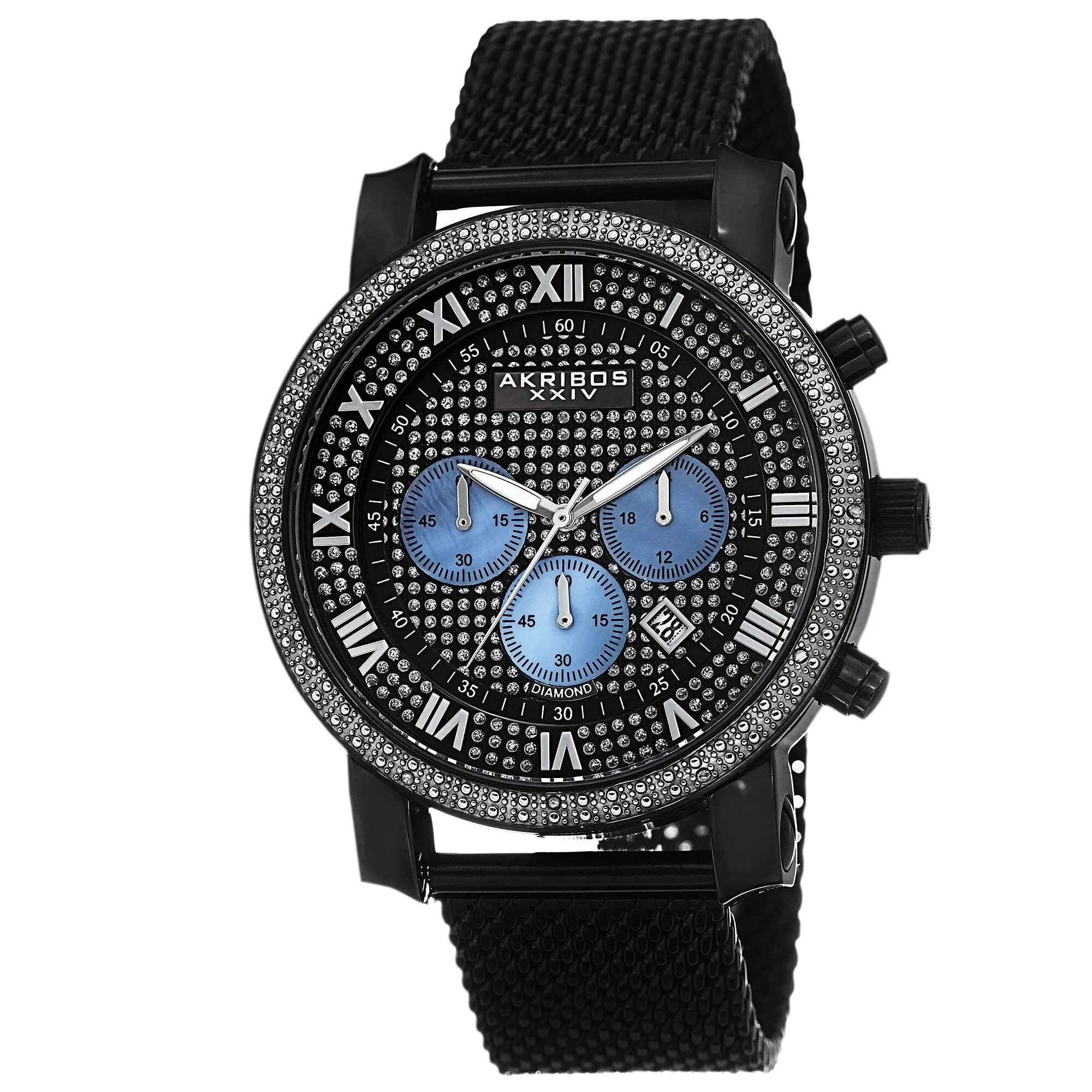 Akribos Xxiv Black IP Stainless Steel Men's Watch AK713BK