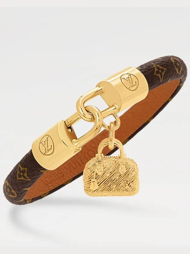 Alma Charm Bracelet Gold Brown