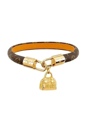 Alma Charm Bracelet Gold Brown