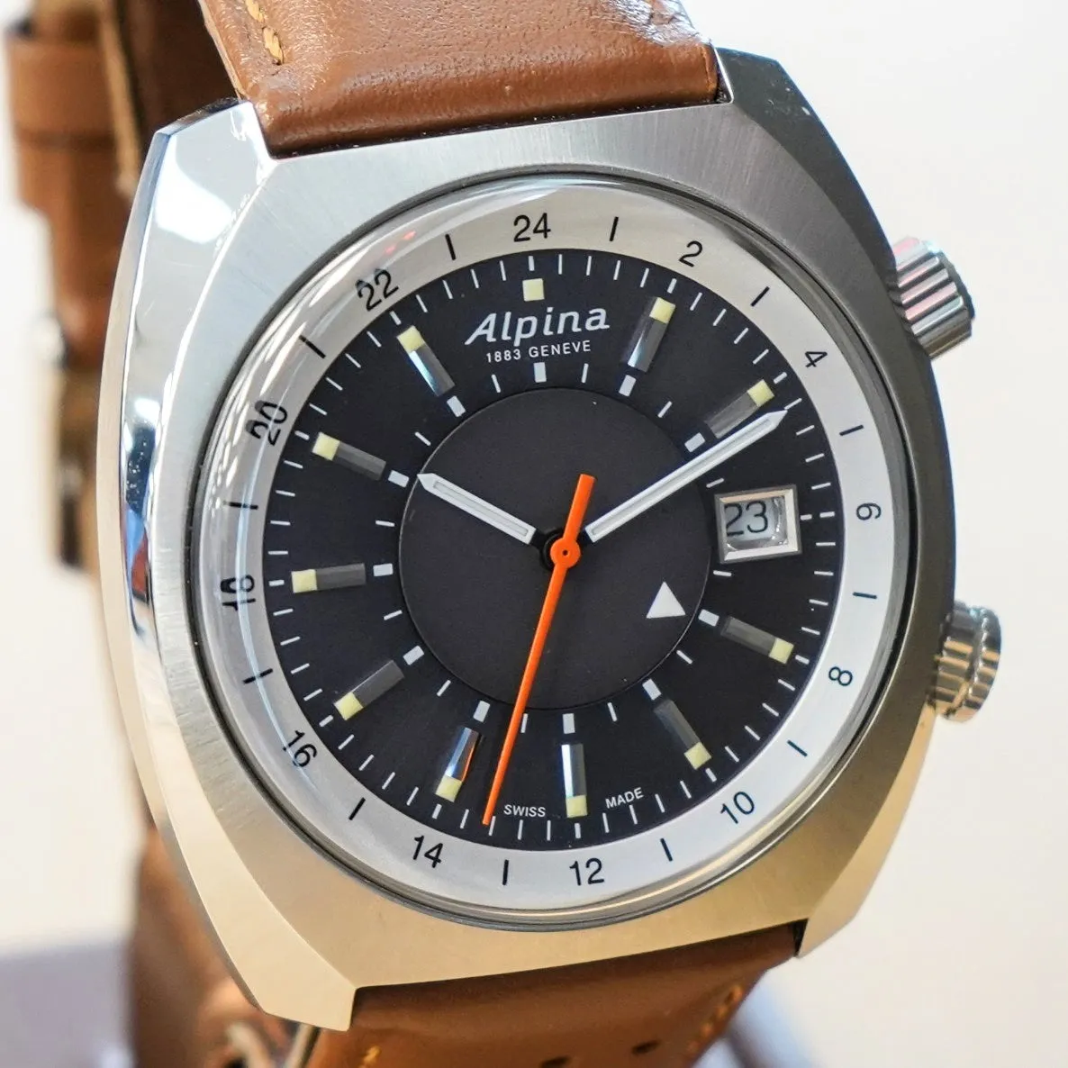 ALPINA Startimer Pilot Heritage GMT Watch AL-555XS4H6 Swiss Automatic Wristwatch