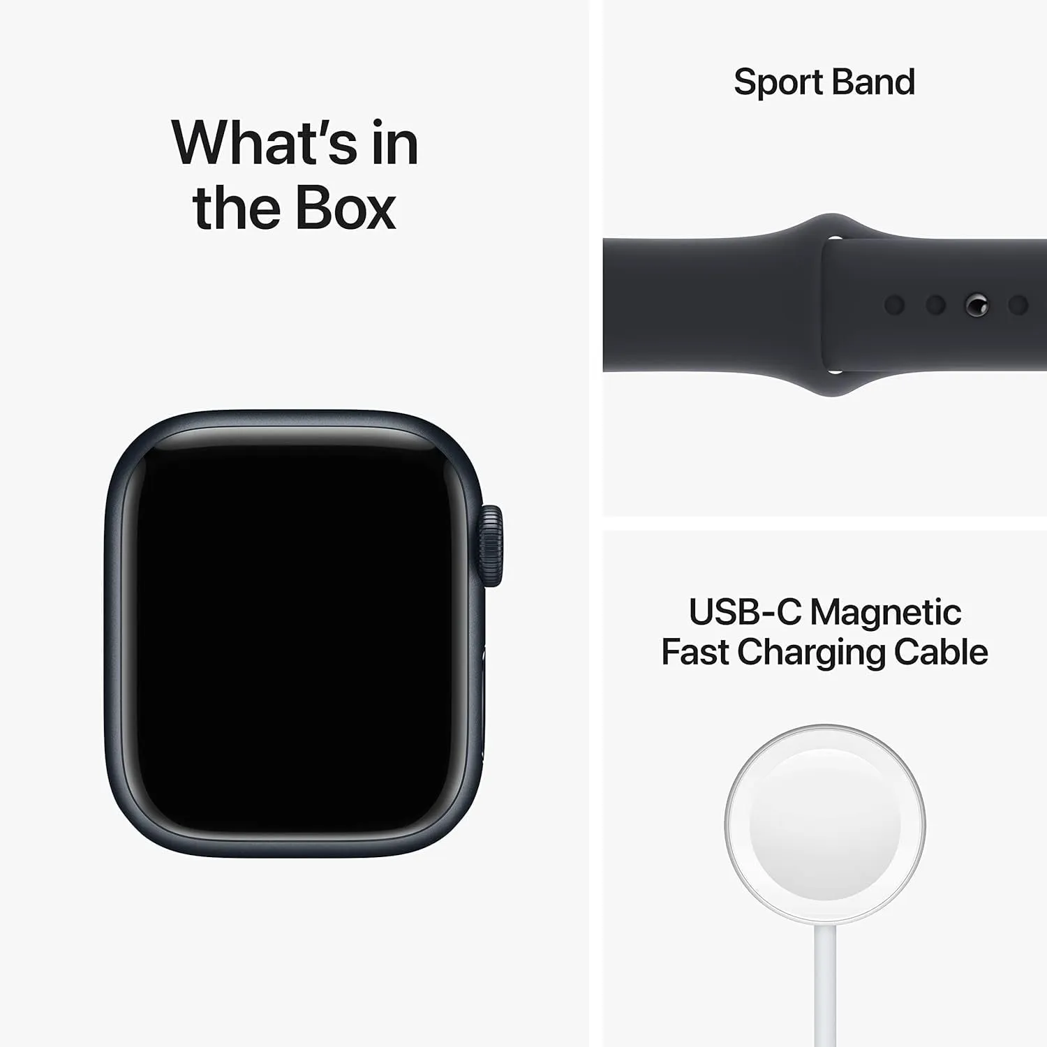 Apple Watch Series 8 [GPS 41mm] Smart Watch Midnight Aluminum Case & Sport Band