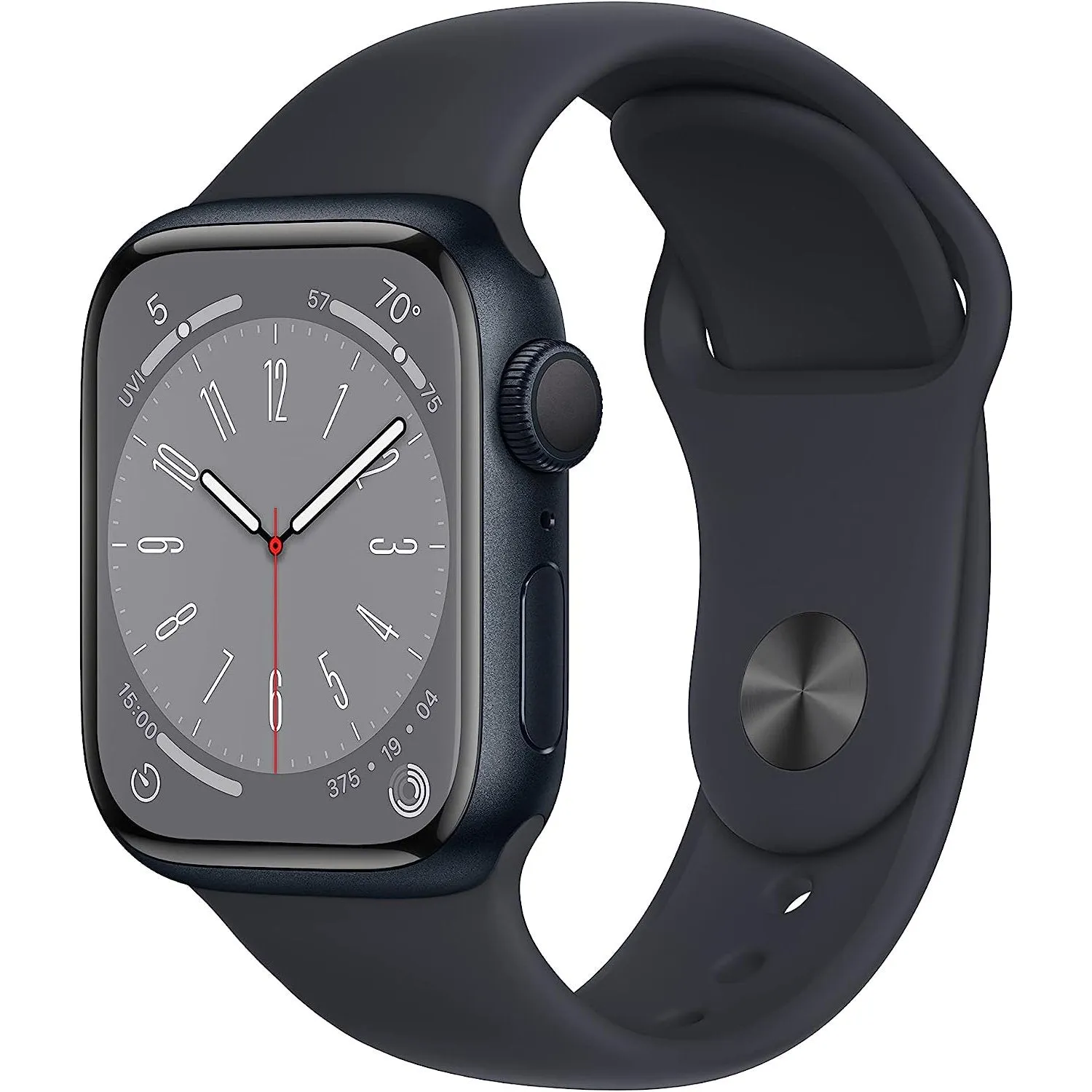 Apple Watch Series 8 [GPS 41mm] Smart Watch Midnight Aluminum Case & Sport Band