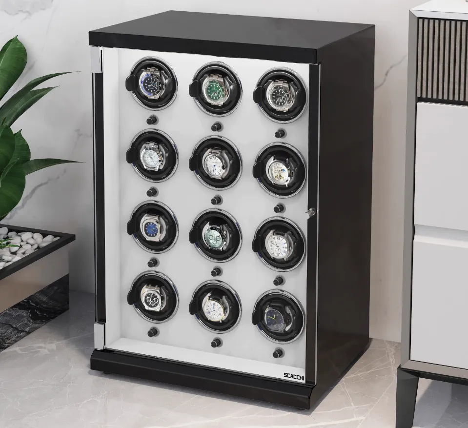 Automatic Mechanical Watch Winder Box for 12 Watch Vertical
