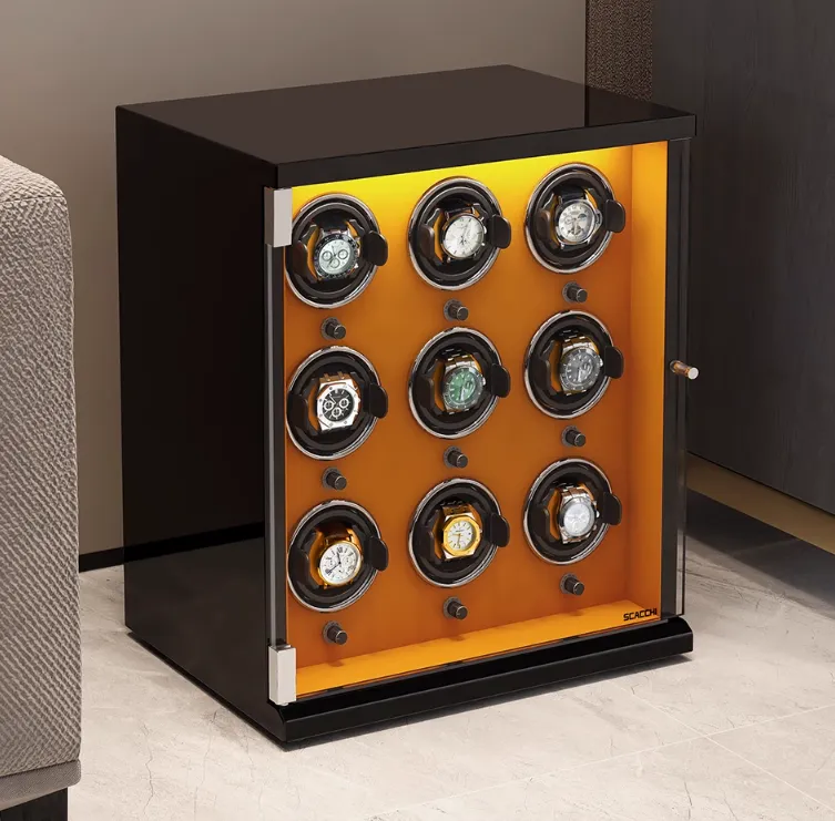 Automatic Mechanical Watch Winder Box for 12 Watch Vertical
