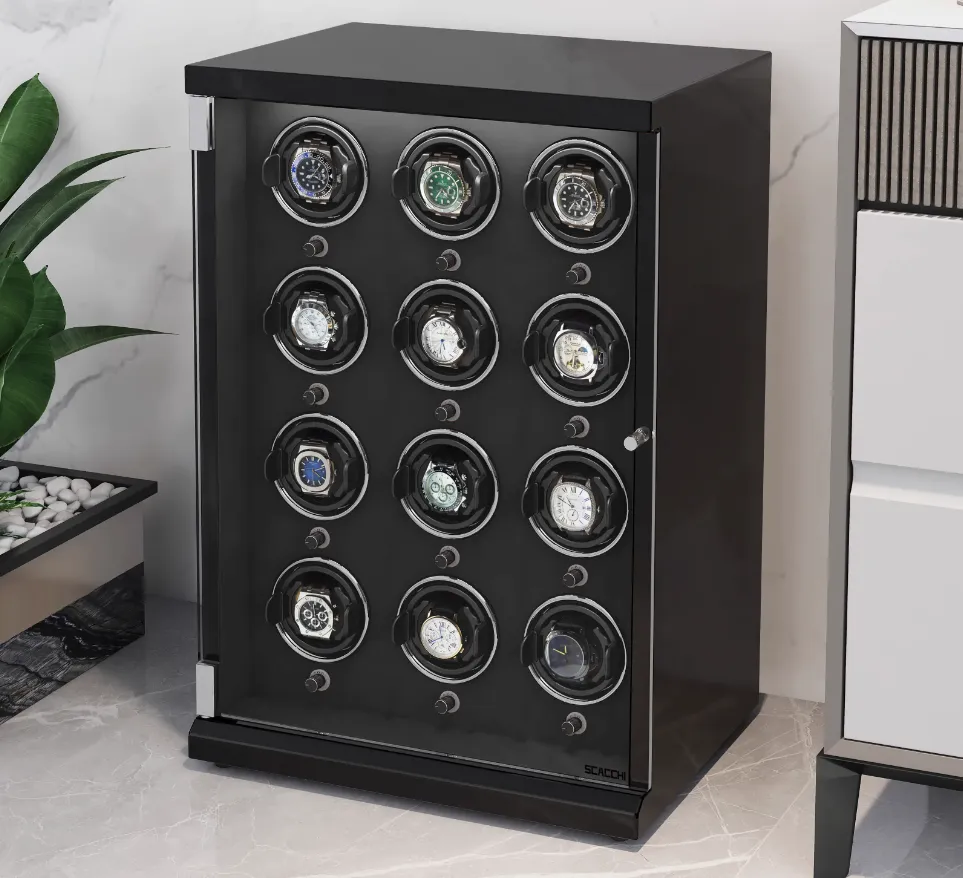 Automatic Mechanical Watch Winder Box for 12 Watch Vertical