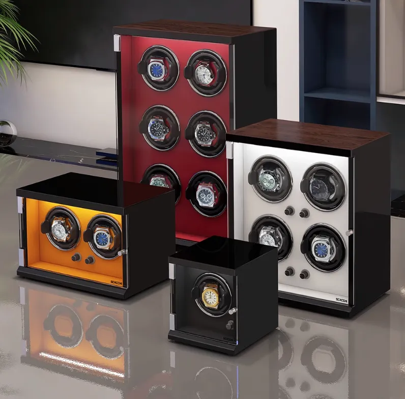 Automatic Mechanical Watch Winder Box for 12 Watch Vertical