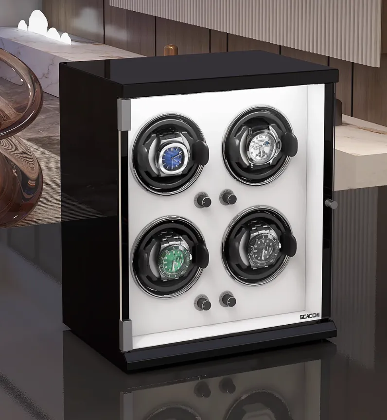 Automatic Mechanical Watch Winder Box for 9 Watch Vertical