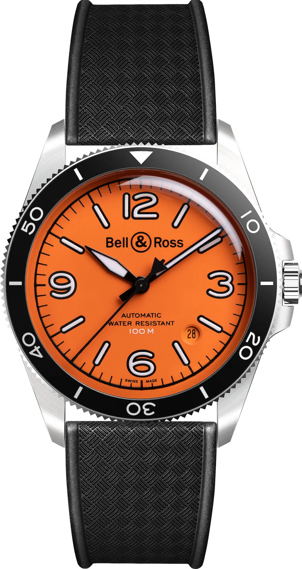 Bell & Ross Watch Vintage BR V2 Orange Rubber Limited Edition D