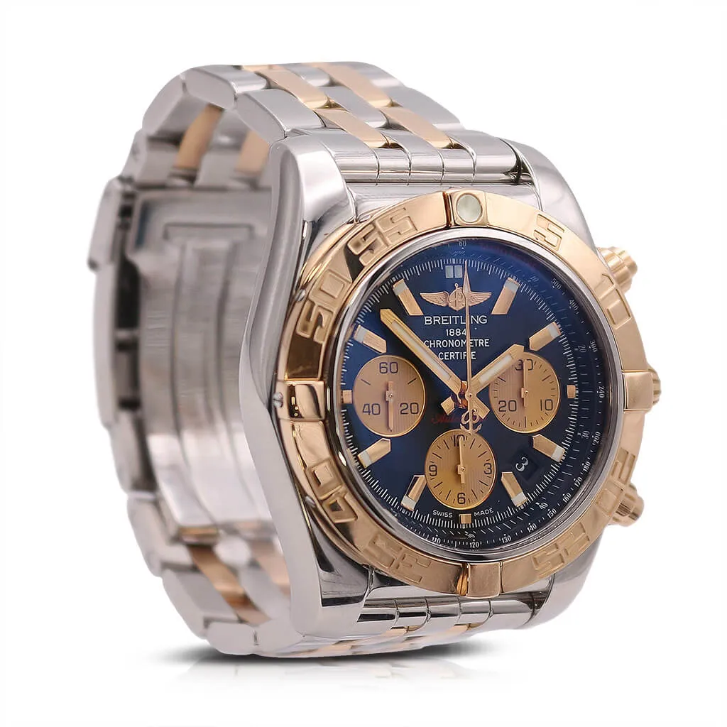 Breitling Steel & Yellow Gold Chronomat 44 Watch - Ref: CB0110