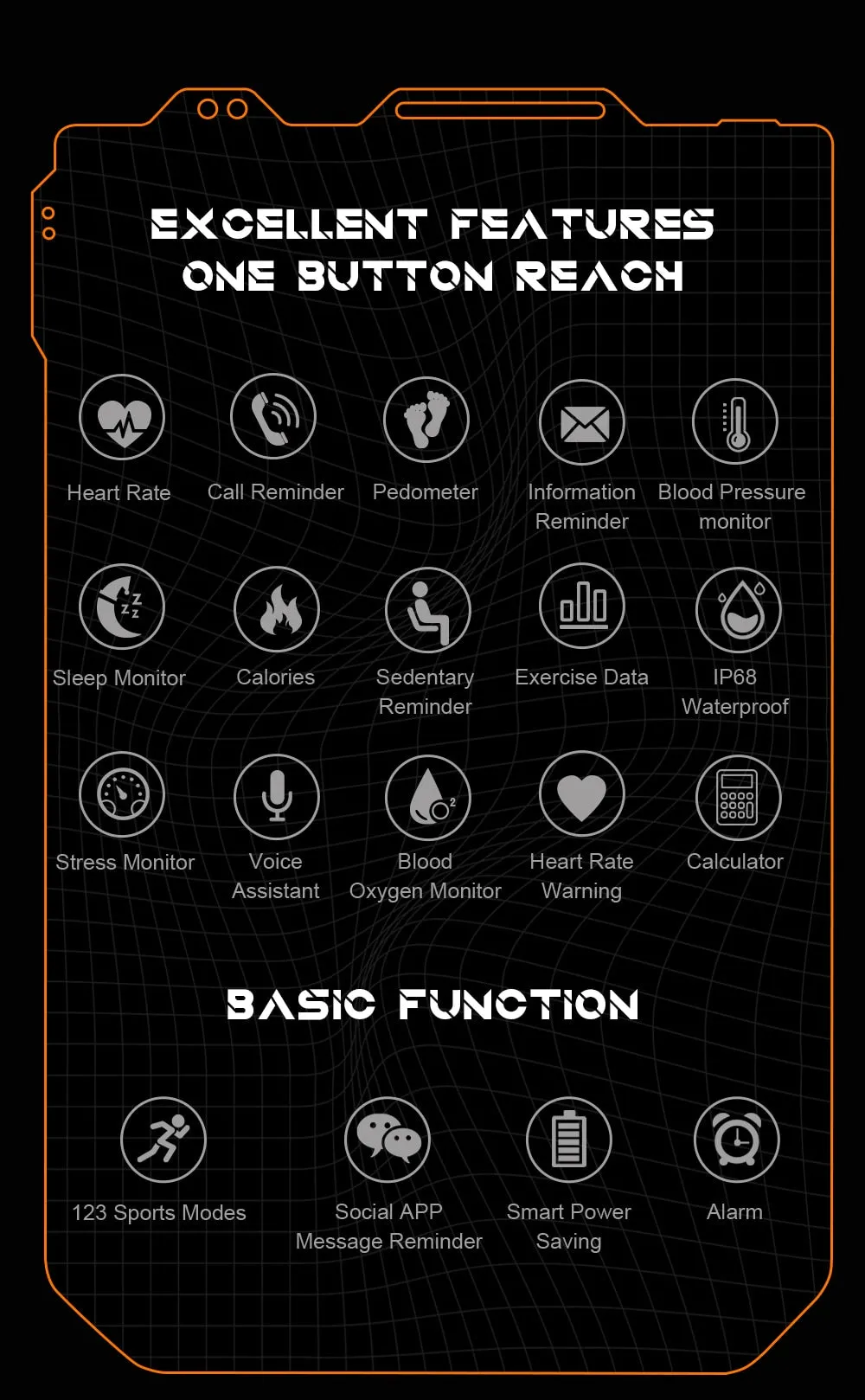 C20Pro Smart Watch IP68 Waterproof