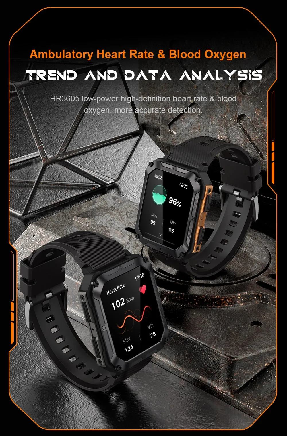 C20Pro Smart Watch IP68 Waterproof