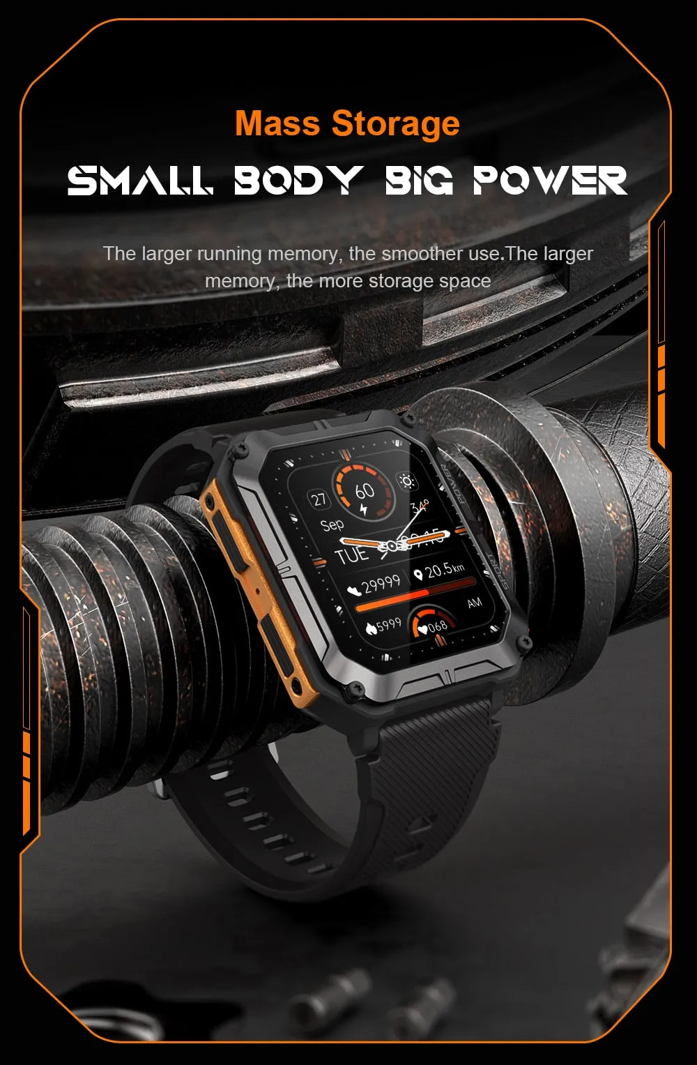 C20Pro Smart Watch IP68 Waterproof