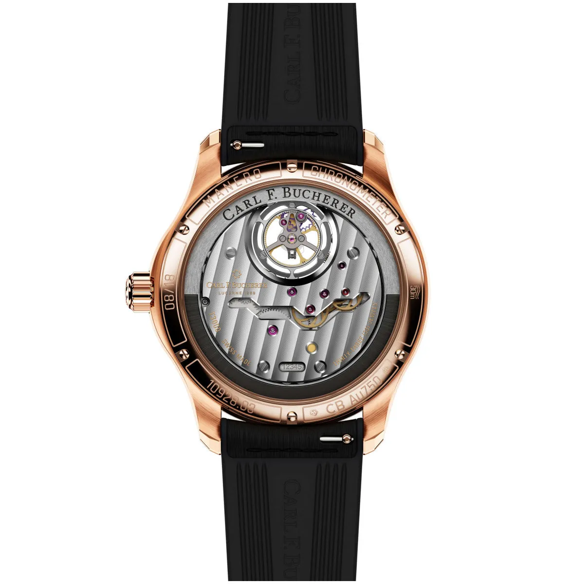 Carl F. Bucherer Manero Tourbillon  18K Rose gold & Tsavorites & Sapphires & Rubies Limited Edition Men's Watch