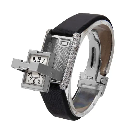 Cartier Tank Basculante 18K White Gold Diamonds Special Edition Ladies Watch