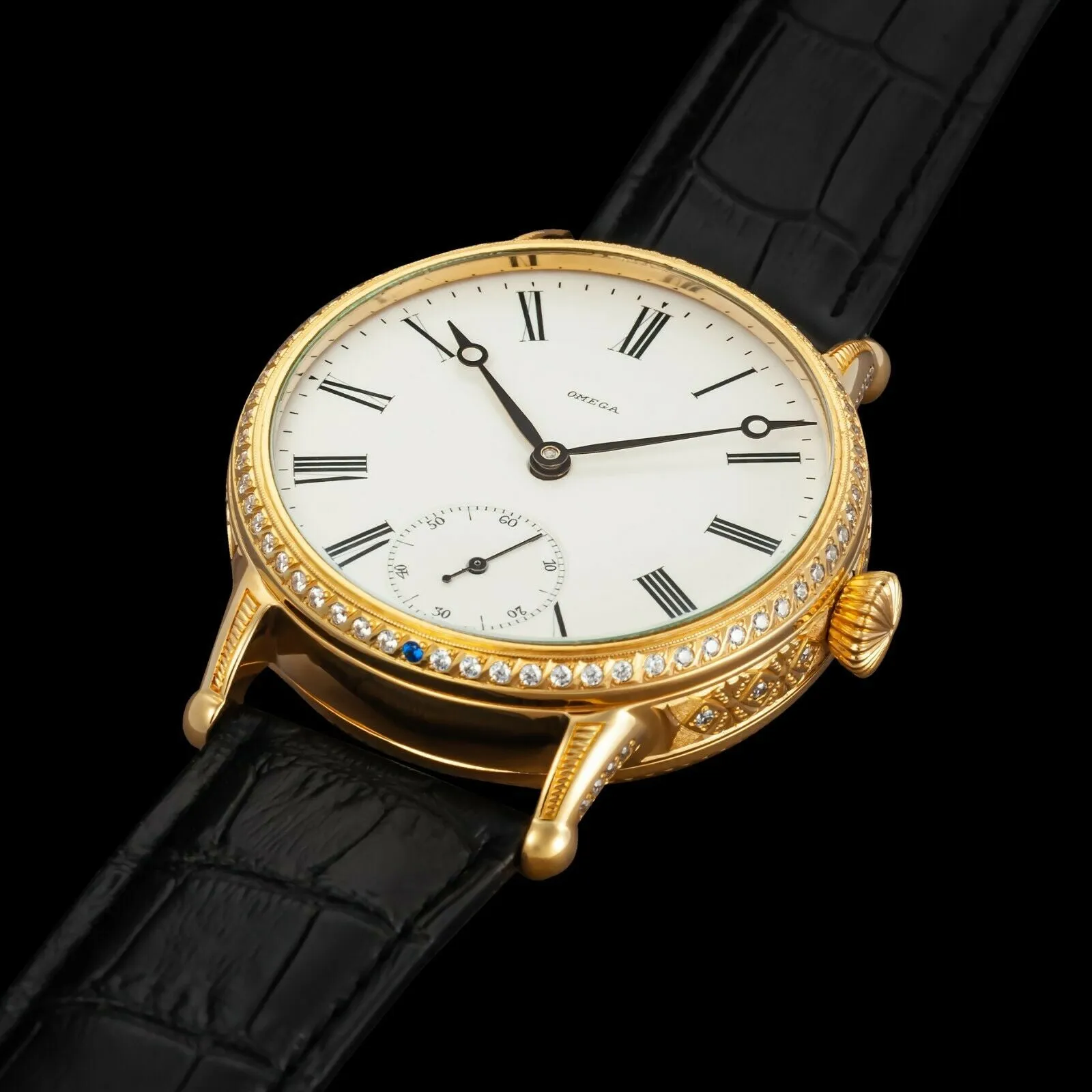 CASABLANCA Men's Wristwatch fits Vintage Pocket Watch Movement 15 Jewels