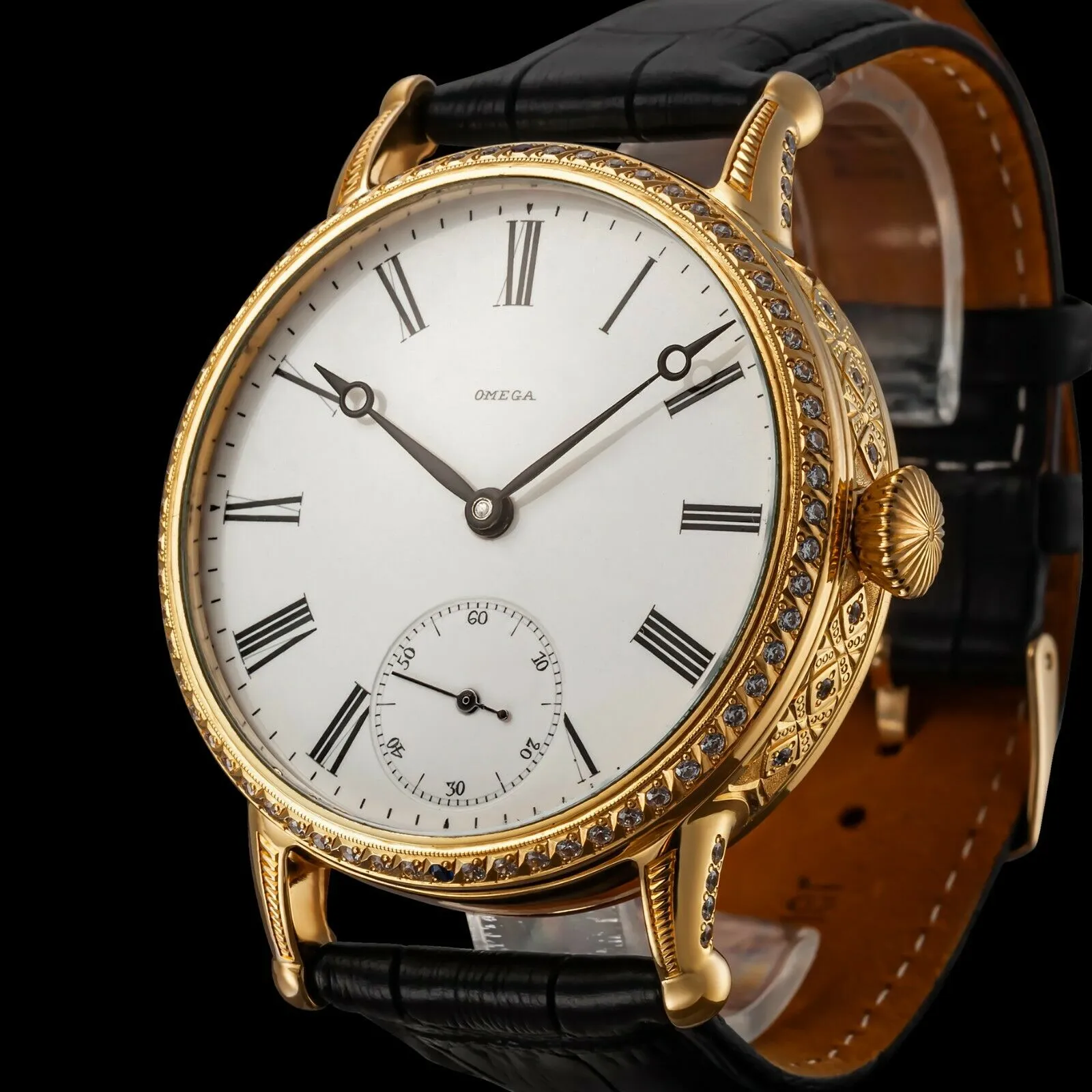 CASABLANCA Men's Wristwatch fits Vintage Pocket Watch Movement 15 Jewels