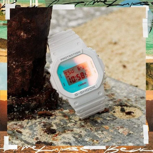 Casio G-Shock Digital Watch DW5600TL-7 White - Blue - Orange