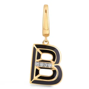 Ceramic Alphabet charm RDCH0031PB-B RDCH0031PB-B