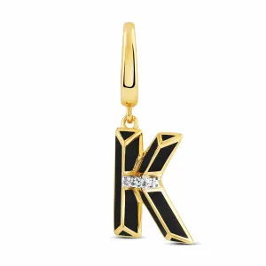 Ceramic Alphabet charm RDCH0031PB-K RDCH0031PB-K