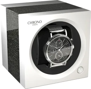 Chronovision One Watch Winder Bluetooth Argento High Gloss White Silk