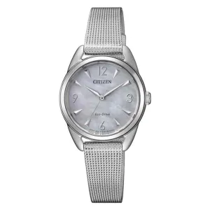 Citizen Stainless Steel Mesh Ladies Solar Watch - EM0681-85D
