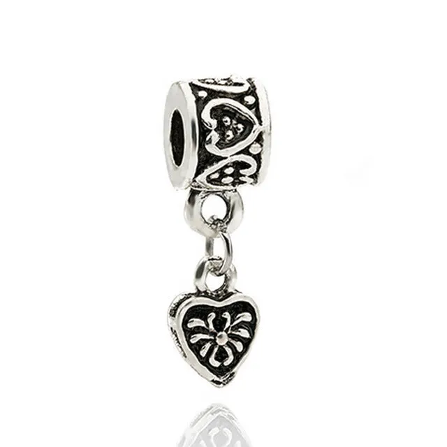 Couqcy Free Shipping 1Pc Silver Bead Charm European Silver with Love Lock key Charm Pendant Bead Fit Pandora Bracelet
