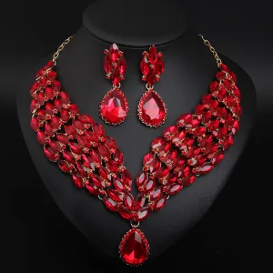 Crystal African Necklace & Earring Set