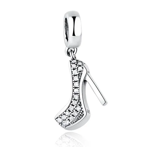 DIY Silver Charm Fit Original Pandora Bracelet Beads 925 Sterling Silver Love Dangle Charm Crystal Heart ,Flower,Tower,Tree Bead