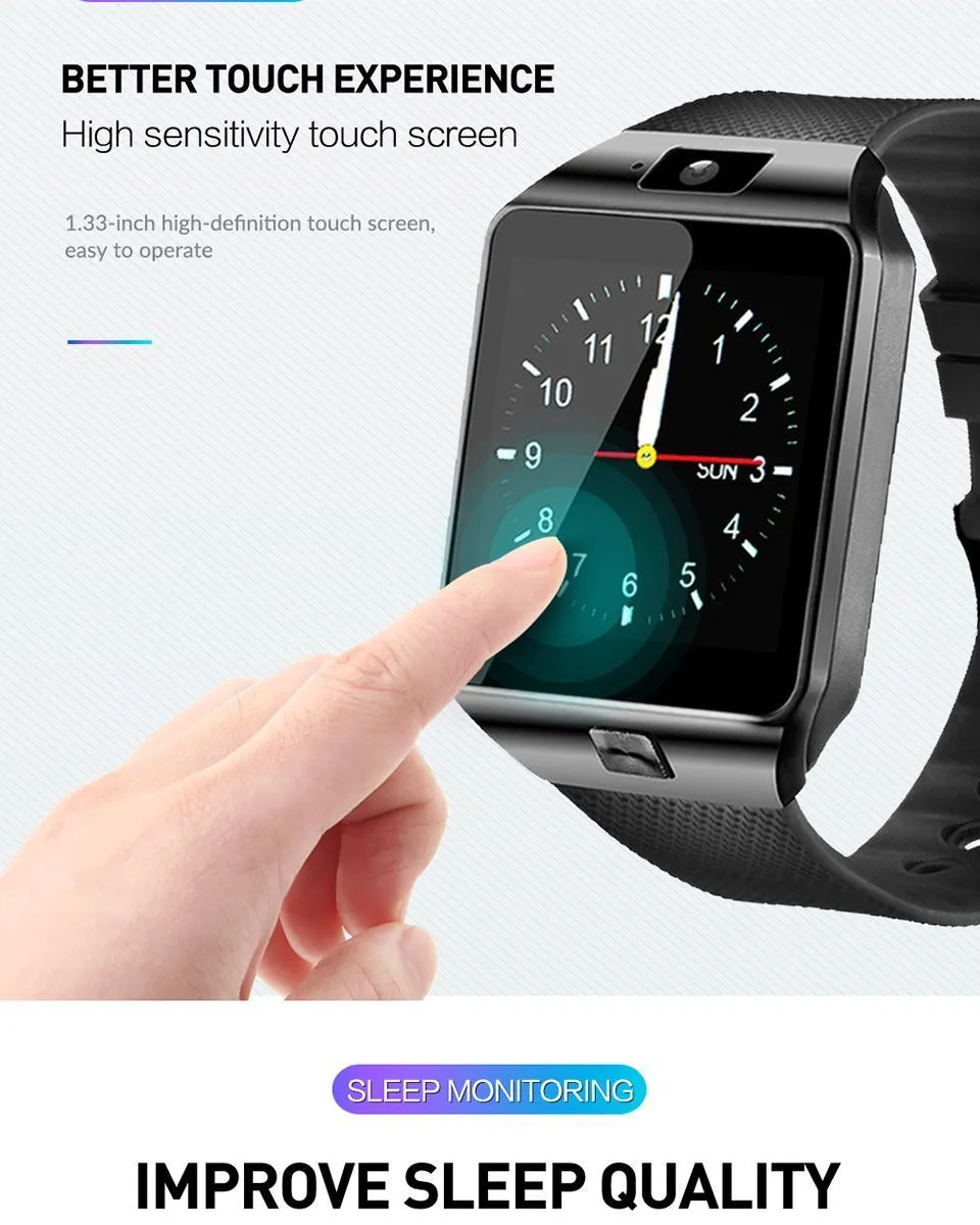 DZ09 Smart Watch Relogio Android smartwatch phone fitness tracker reloj Smart Watches subwoofer women men dz 09