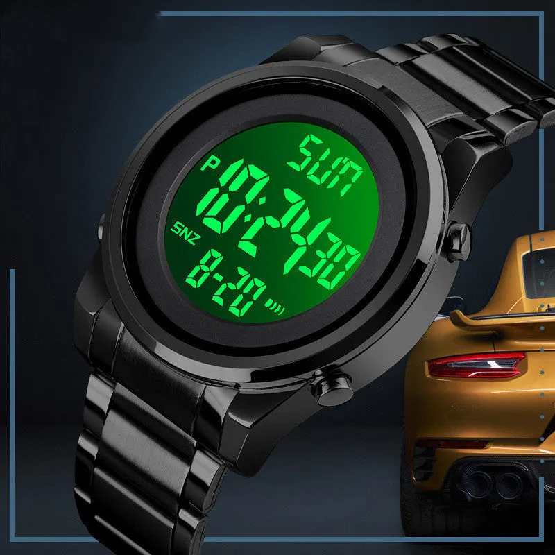 Electronic Stainless Steel Band Watch For Men's - GlamzLife