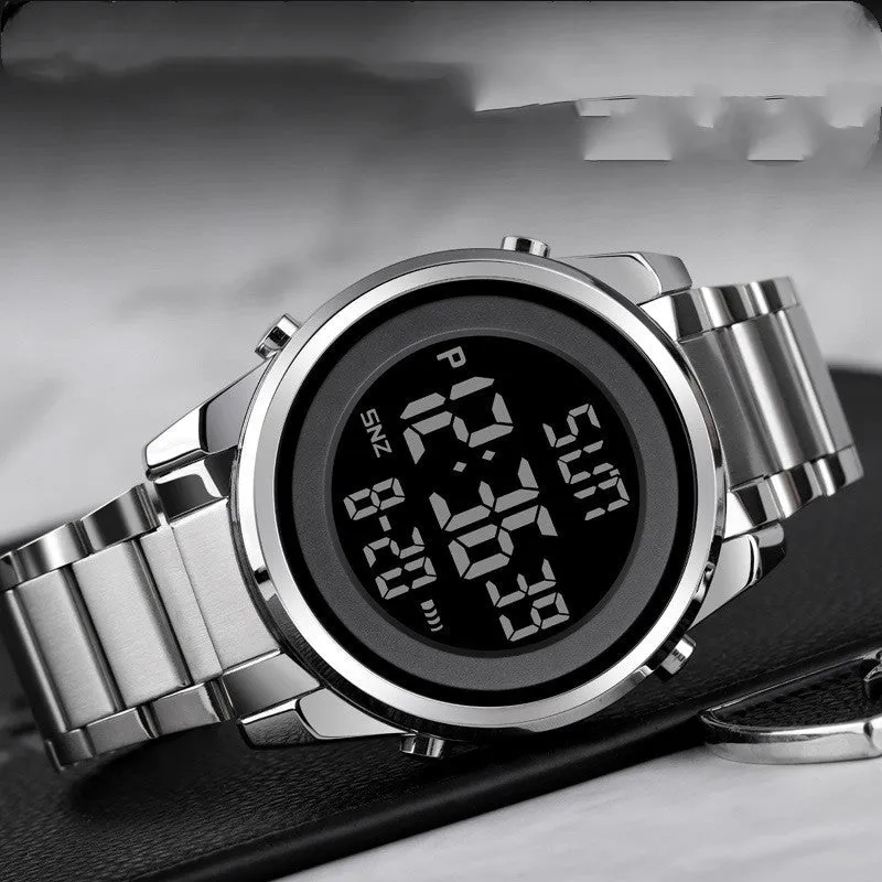 Electronic Stainless Steel Band Watch For Men's - GlamzLife