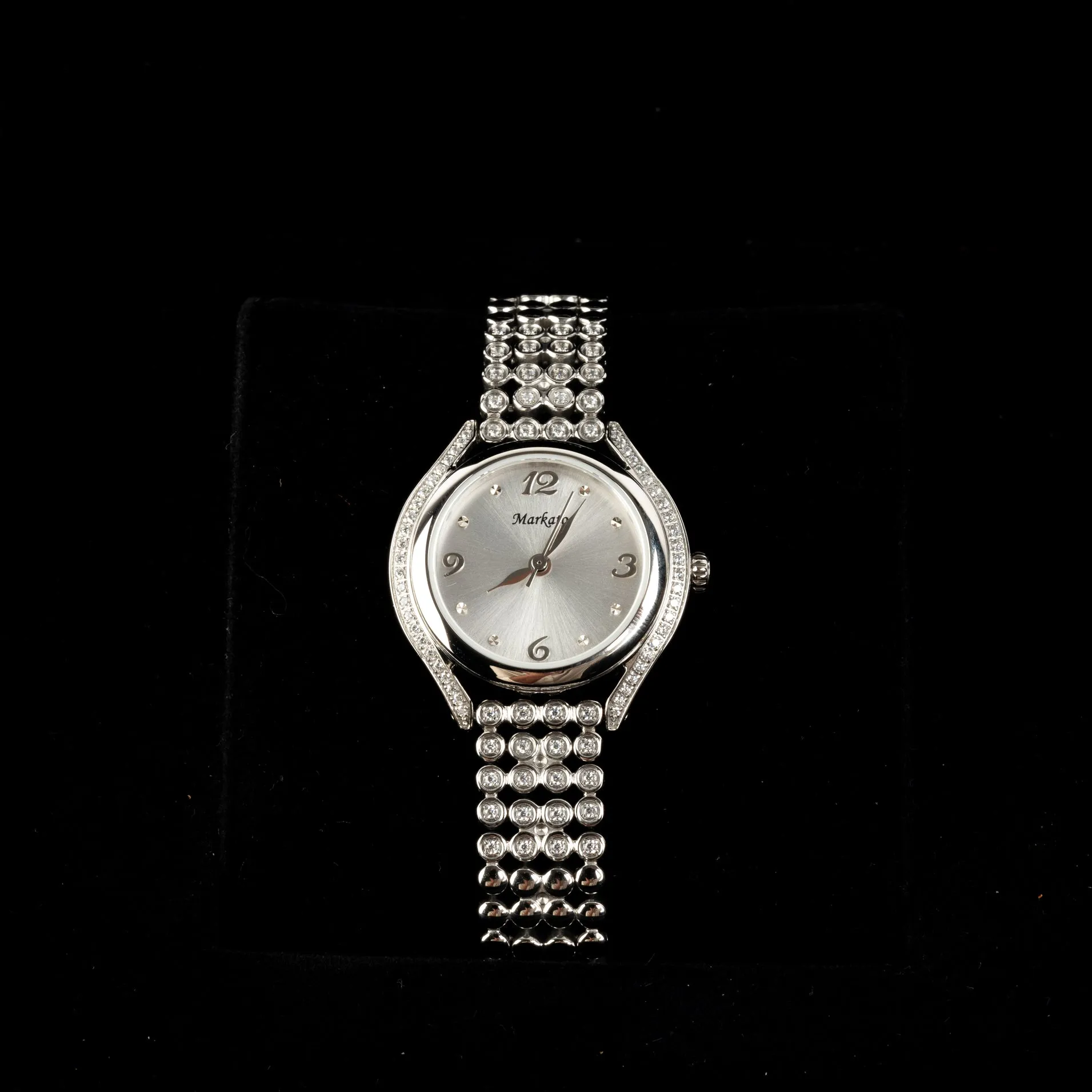 Elegance women Watch by MARKAT - White Dial & Silver Strap